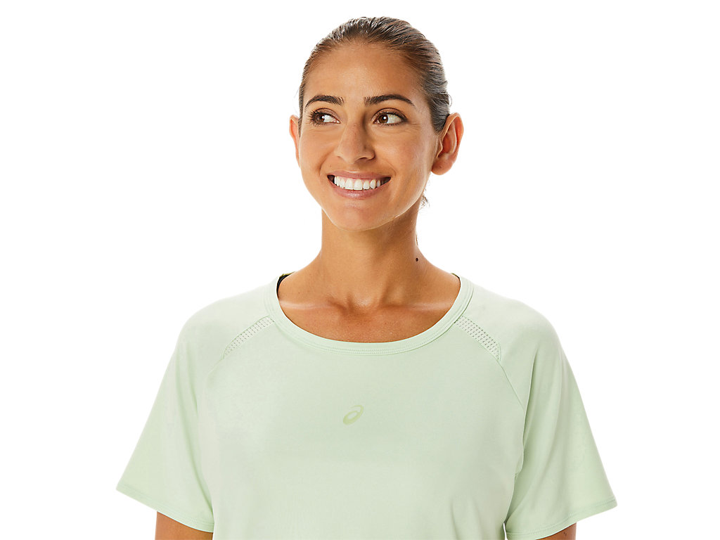 Women's Asics Actibreeze Sleeve T Shirts Green | 5927-VQUAX