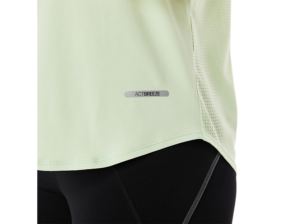 Women's Asics Actibreeze Sleeve T Shirts Green | 5927-VQUAX