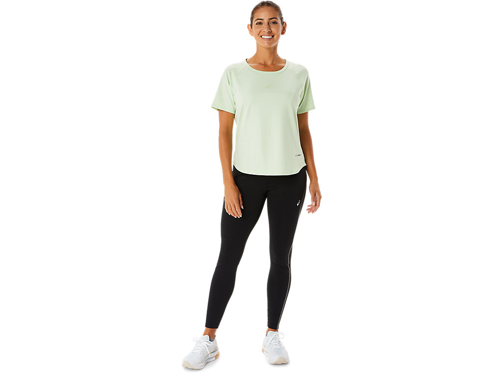 Women's Asics Actibreeze Sleeve T Shirts Green | 5927-VQUAX