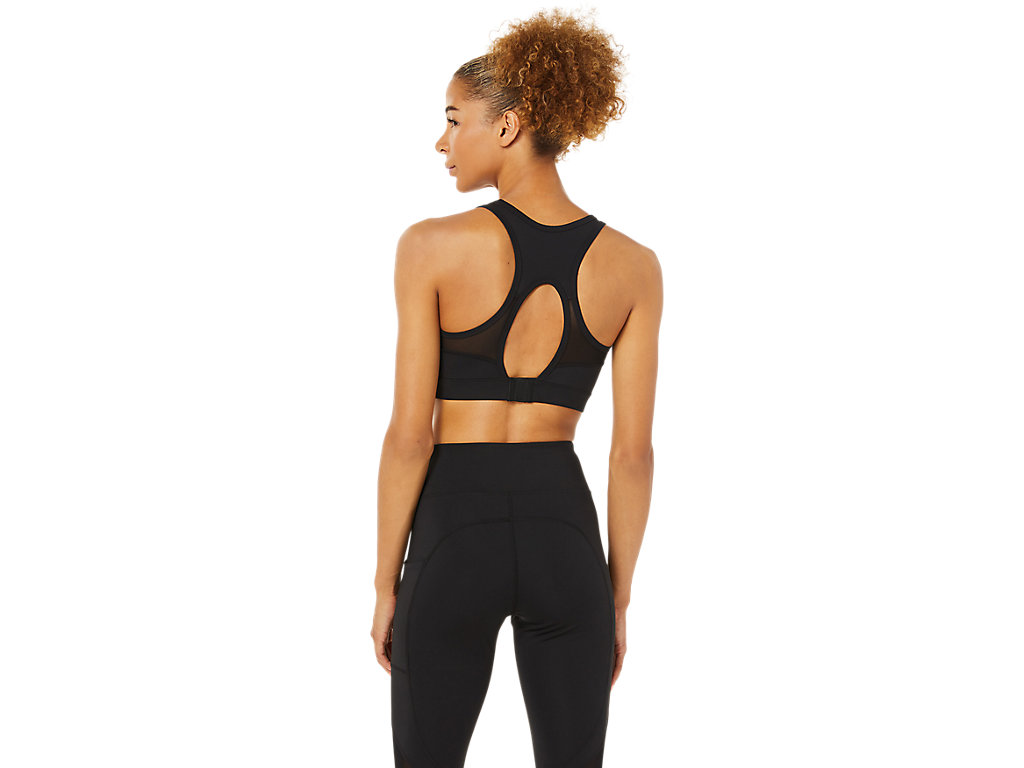 Women's Asics Adjustable Sports Bra Black | 6987-KYLRB