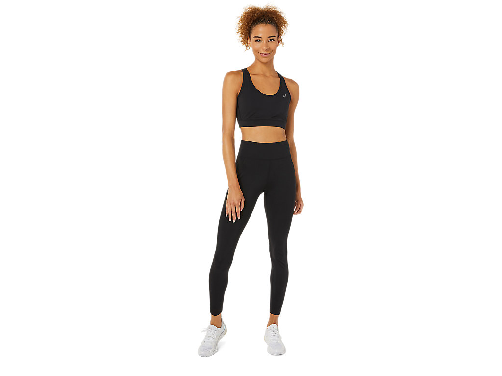 Women's Asics Adjustable Sports Bra Black | 6987-KYLRB