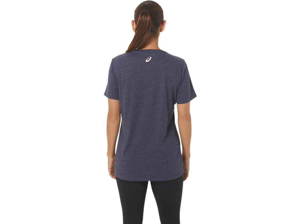 Women's Asics Adventure Alanna Vneck T Shirts Navy | 6471-XWYUB