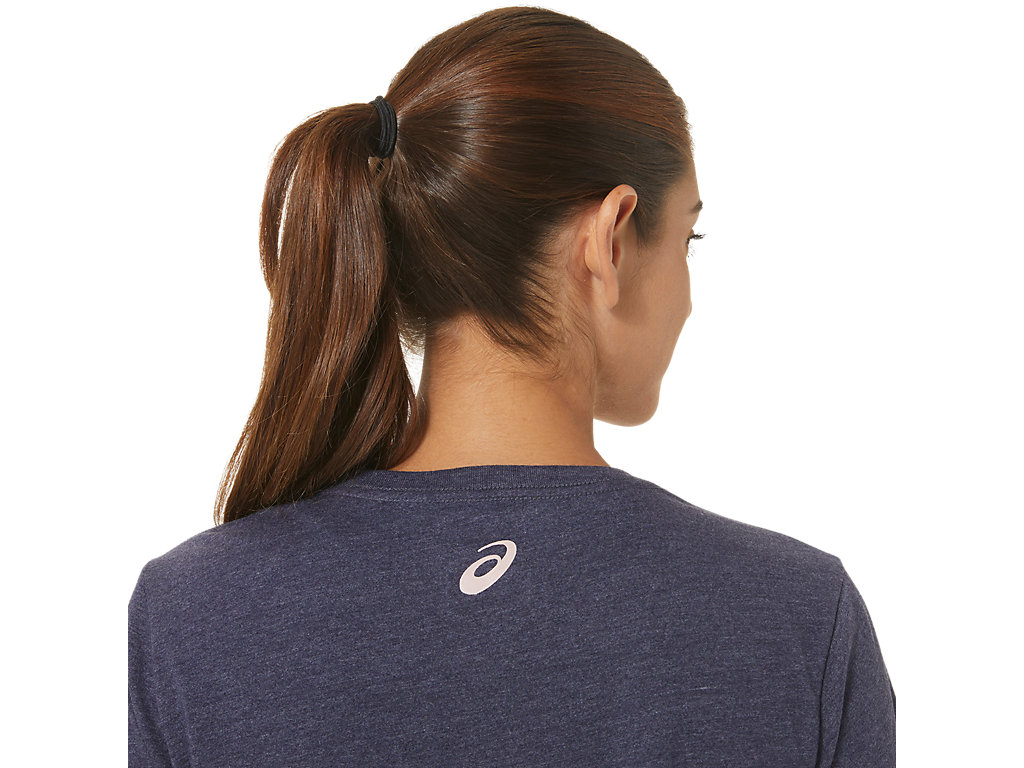 Women's Asics Adventure Alanna Vneck T Shirts Navy | 6471-XWYUB