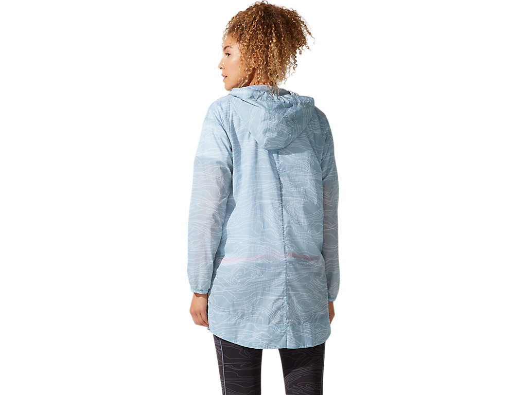 Women's Asics Airy Woven Long Jackets Blue | 2581-QERSO