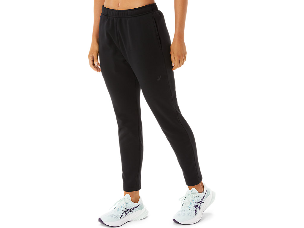 Women's Asics Brushed Knit Pants Black | 9187-RQCST