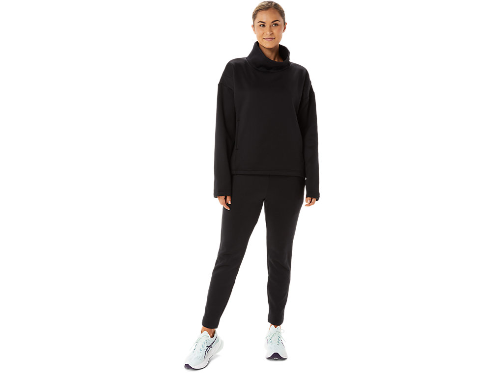 Women's Asics Brushed Knit Pants Black | 9187-RQCST