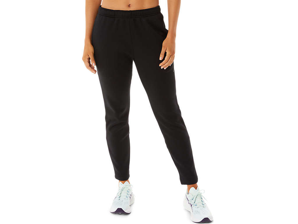 Women\'s Asics Brushed Knit Pants Black | 9187-RQCST