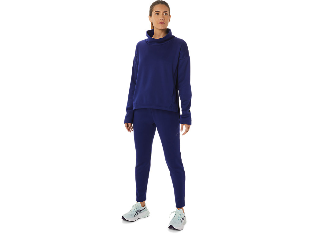 Women's Asics Brushed Knit Pants Blue | 4235-WSZPH