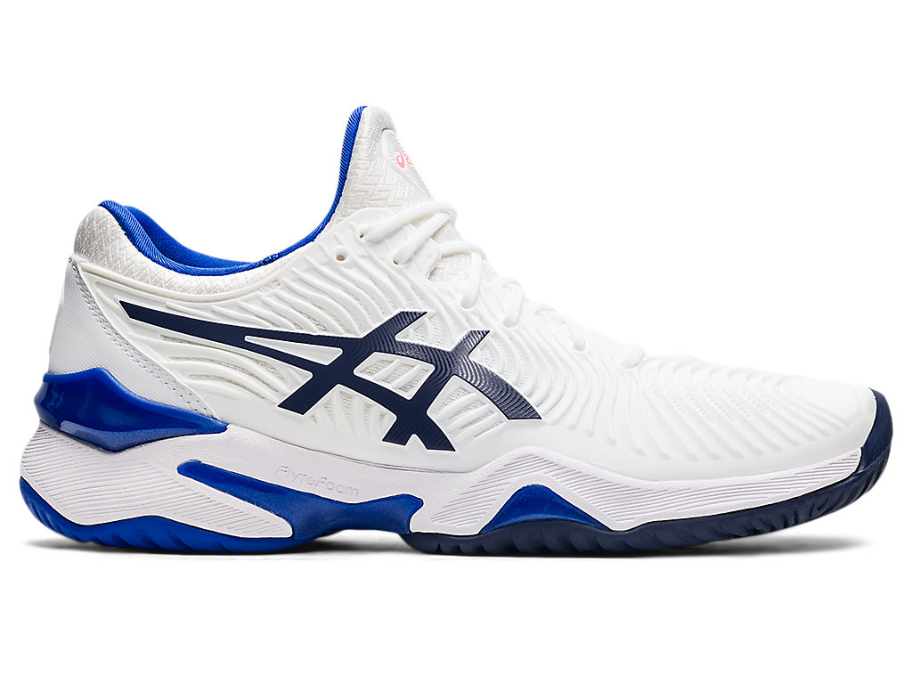 Women\'s Asics Court Ff 2 Tennis Shoes White / Blue | 9524-NITGJ