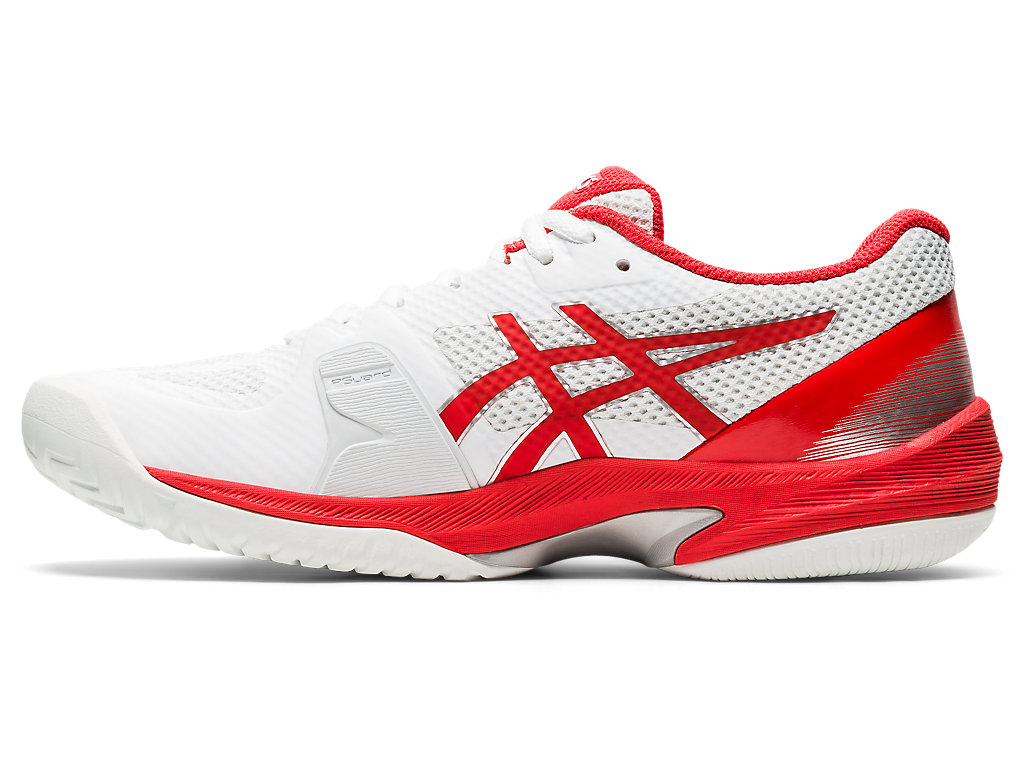 Women's Asics Court Speed Ff Tennis Shoes White / Red | 0549-UOSYT