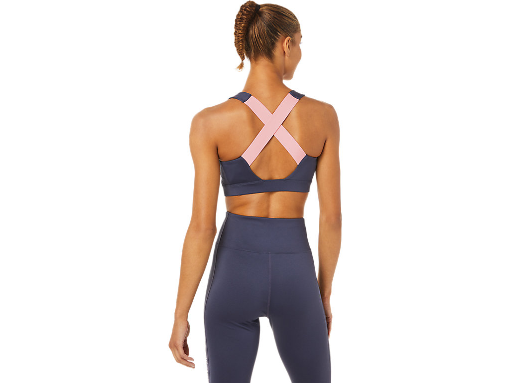 Women's Asics Cross Back Strapped Sports Bra Indigo | 2317-VSHPA