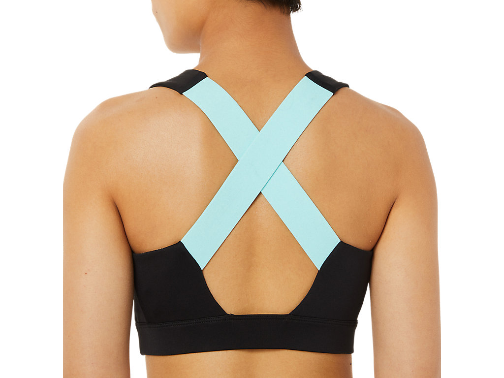 Women's Asics Cross Back Strapped Sports Bra Black | 9847-PBLCR