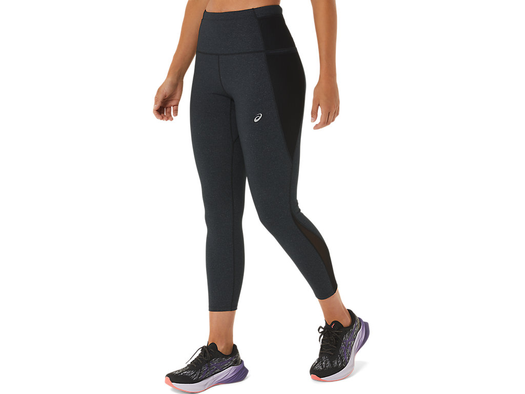 Women's Asics Distance Supply 7/8 Leggings Black | 5346-KUHZF