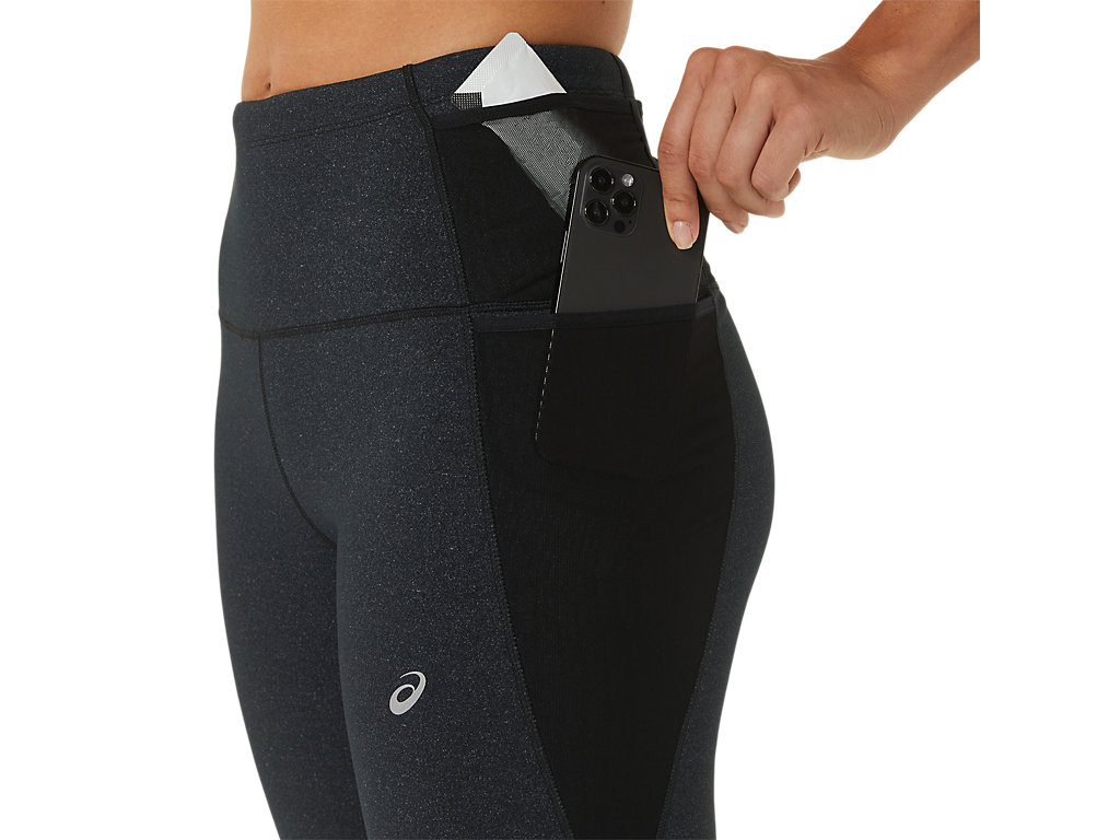 Women's Asics Distance Supply 7/8 Leggings Black | 5346-KUHZF