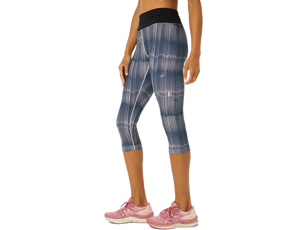 Women's Asics Fietro Capri Leggings Blue | 3918-RGMKL