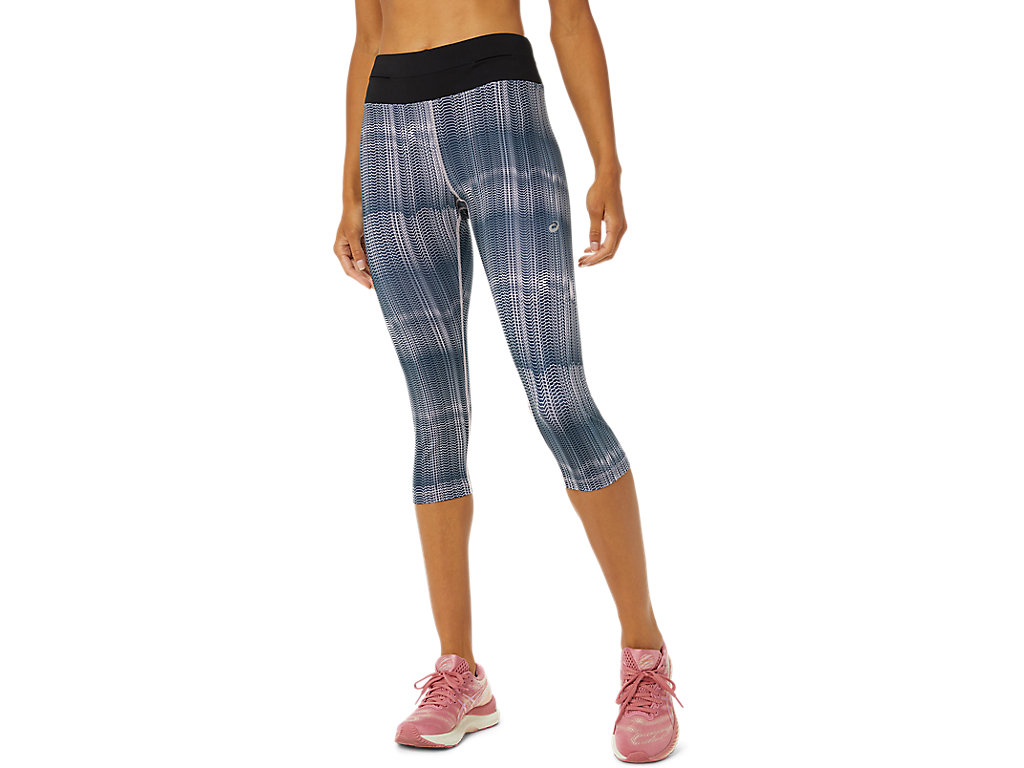 Women\'s Asics Fietro Capri Leggings Blue | 3918-RGMKL