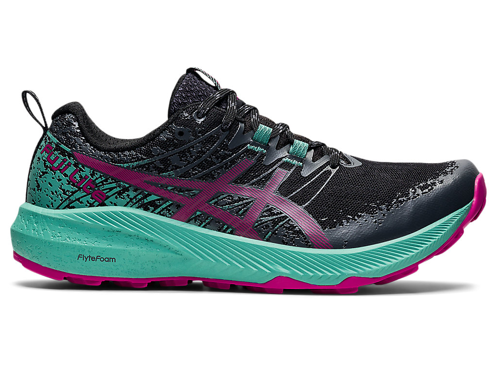 Women\'s Asics Fuji Lite 2 Trail Running Shoes Black / Purple | 4153-FKPLS