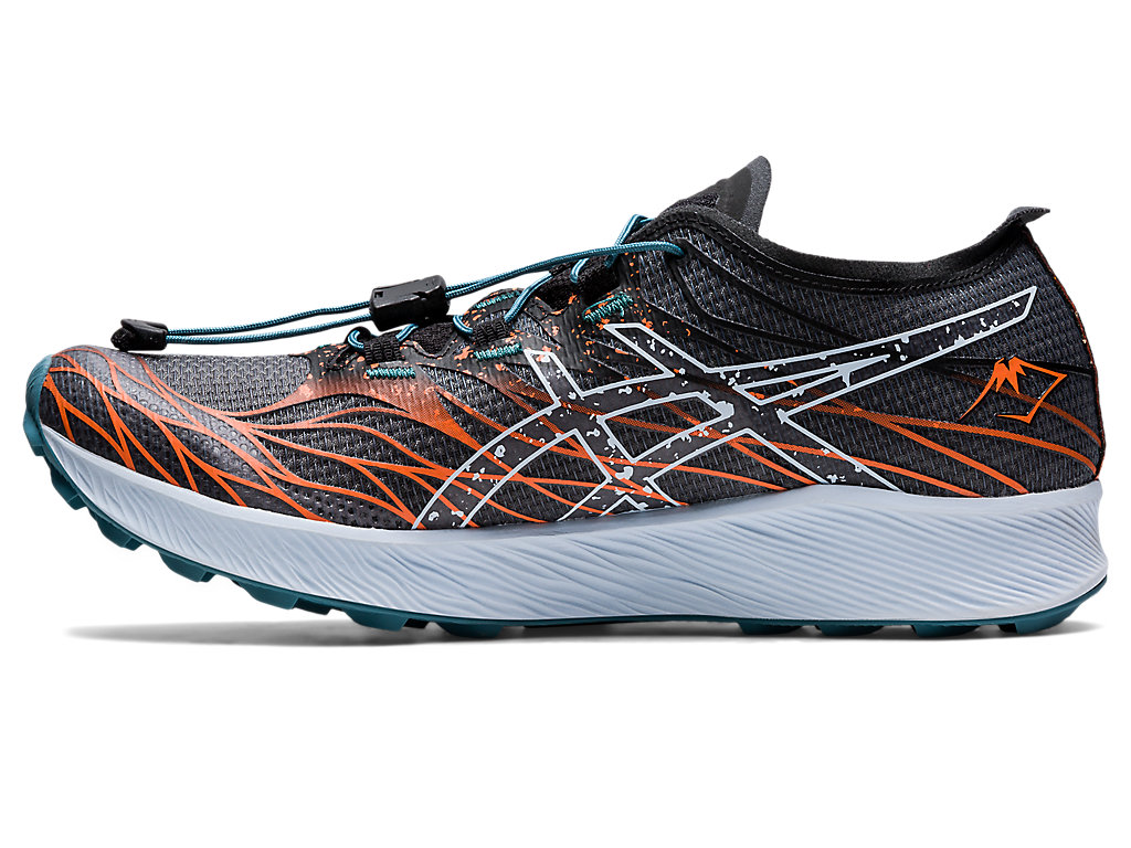 Women's Asics Fujispeed Trail Running Shoes Black / Orange | 1604-IPMFS