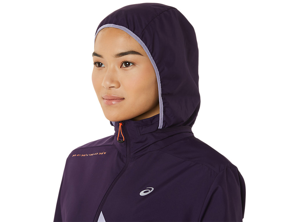 Women's Asics Fujitrail Anorak Jackets Purple | 9207-SYWOX