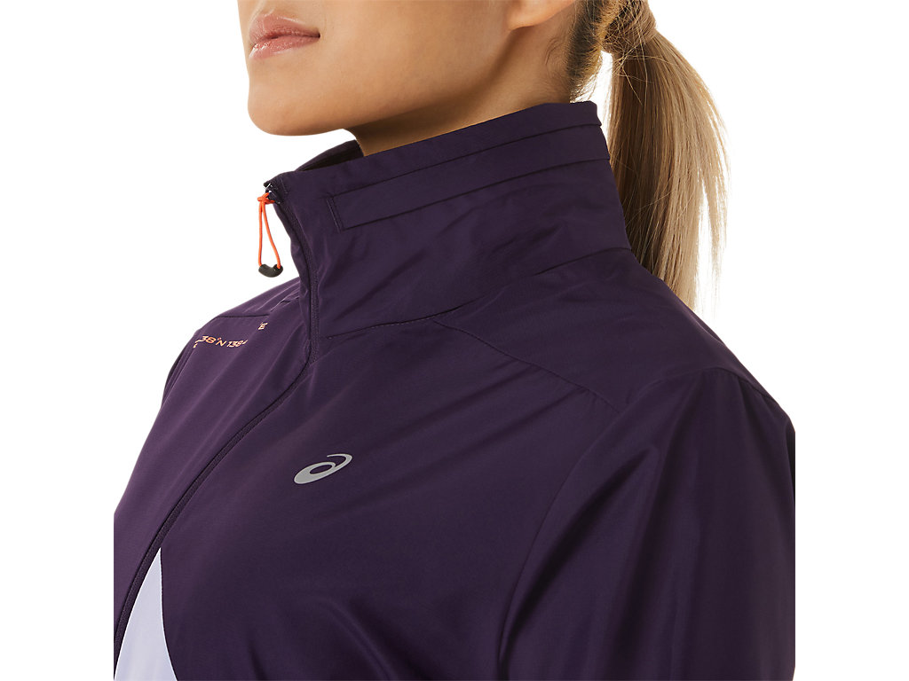 Women's Asics Fujitrail Anorak Jackets Purple | 9207-SYWOX