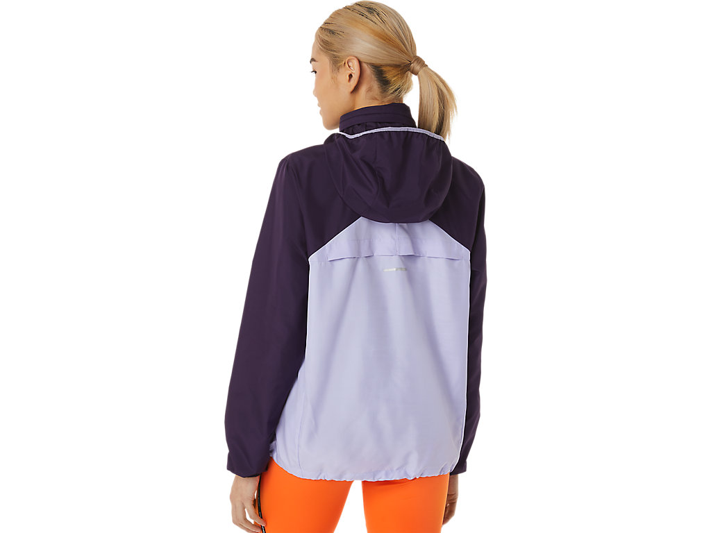 Women's Asics Fujitrail Anorak Jackets Purple | 9207-SYWOX