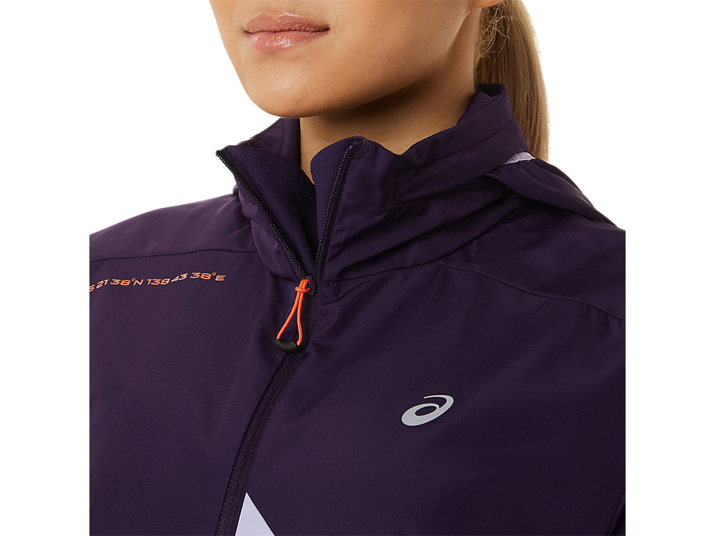 Women's Asics Fujitrail Anorak Jackets Purple | 9207-SYWOX