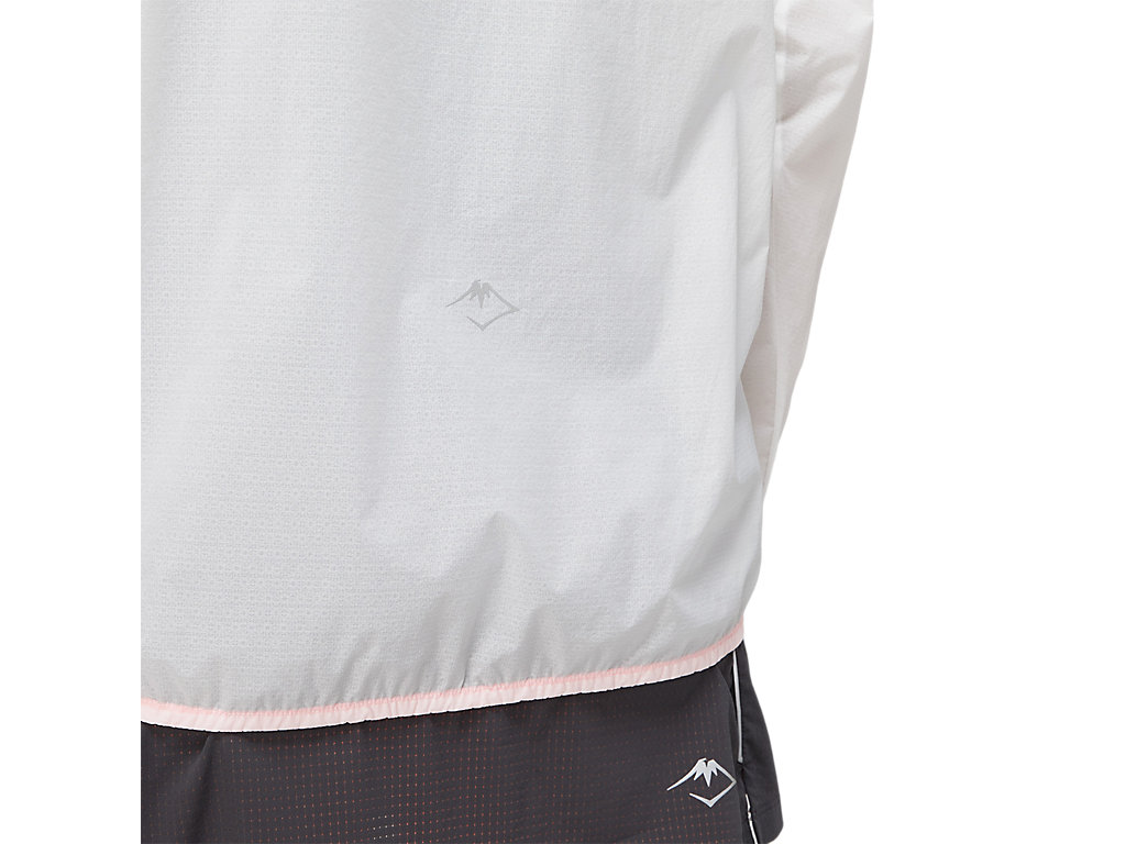 Women's Asics Fujitrail Jackets White / Coral | 3469-YXPLM