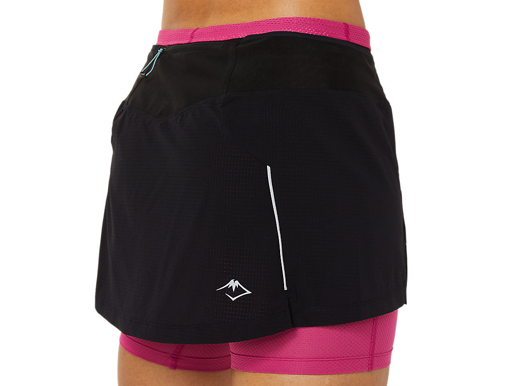 Women's Asics Fujitrail Skort Skirts Black / Fuchsia Red | 4927-VBCXA