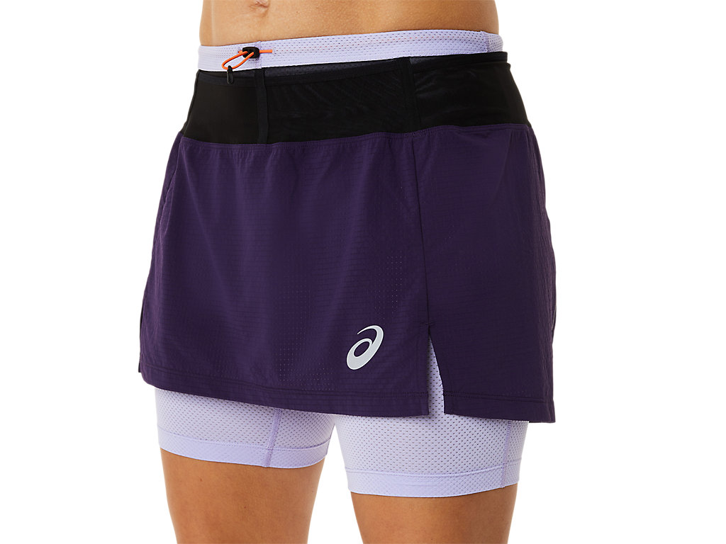 Women's Asics Fujitrail Skort Skirts Dark Purple | 8096-ERNBV