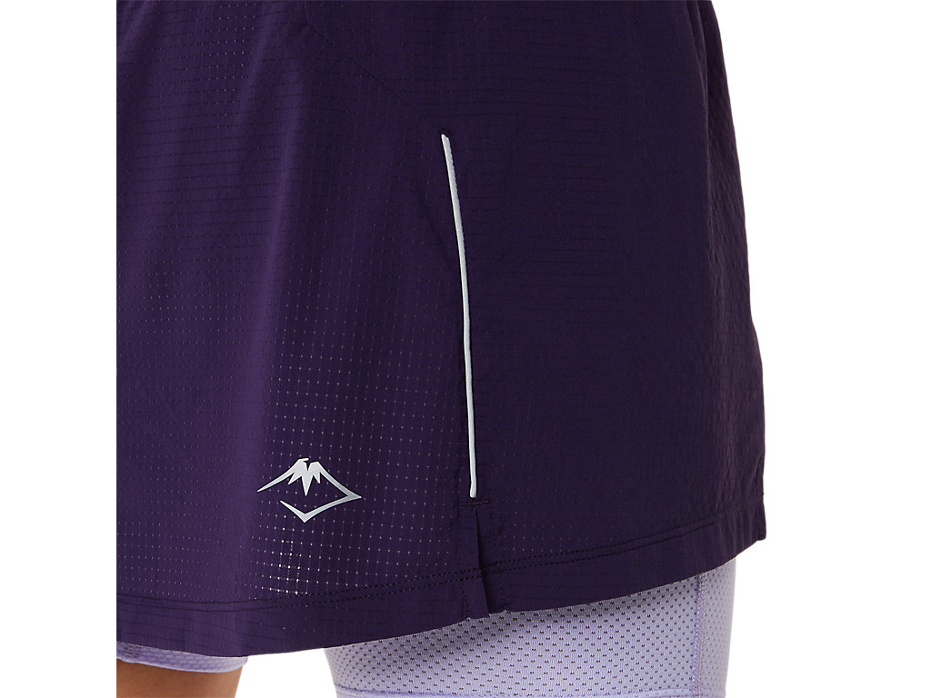 Women's Asics Fujitrail Skort Skirts Dark Purple | 8096-ERNBV