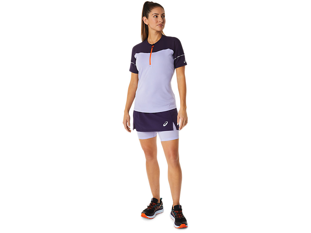 Women's Asics Fujitrail Skort Skirts Dark Purple | 8096-ERNBV