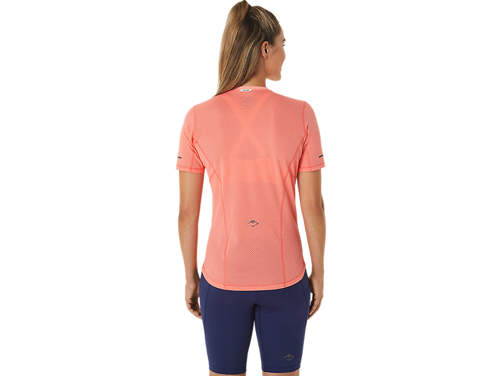 Women's Asics Fujitrail Sleeve T Shirts Pink | 1709-UETHK