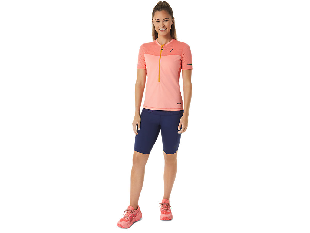 Women's Asics Fujitrail Sleeve T Shirts Pink | 1709-UETHK