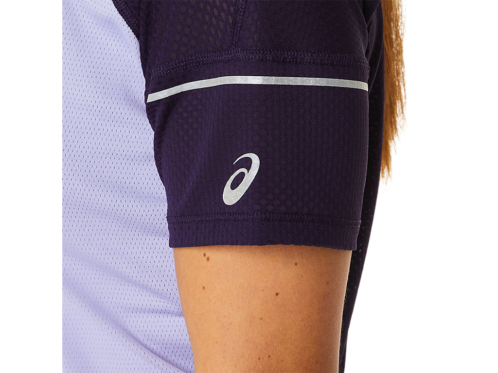 Women's Asics Fujitrail T Shirts Purple | 6053-ZNICA