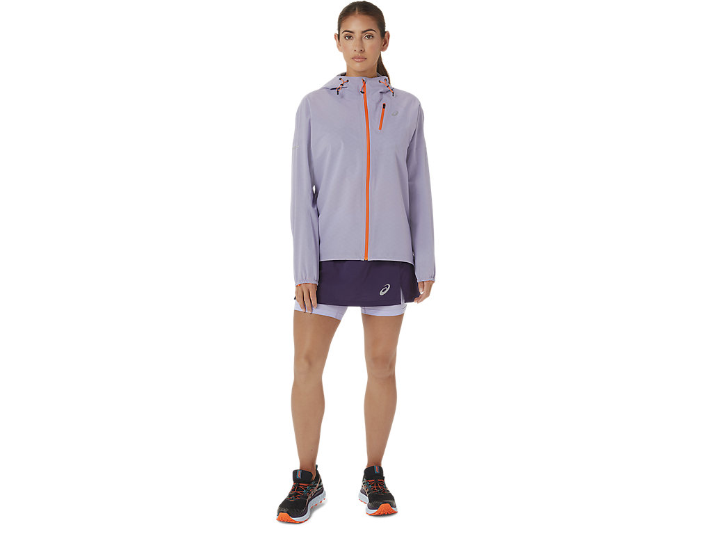 Women's Asics Fujitrail Waterproof Jackets Grey | 0358-PWMGK