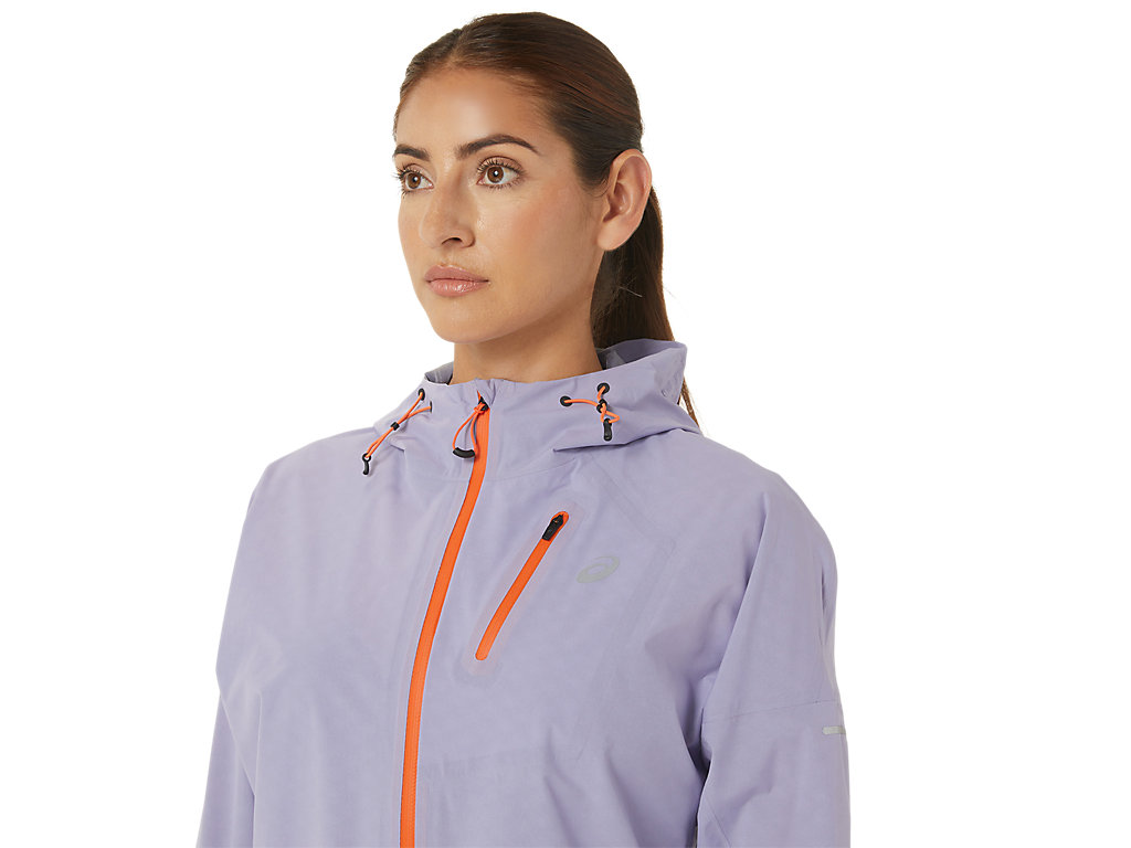 Women's Asics Fujitrail Waterproof Jackets Grey | 0358-PWMGK