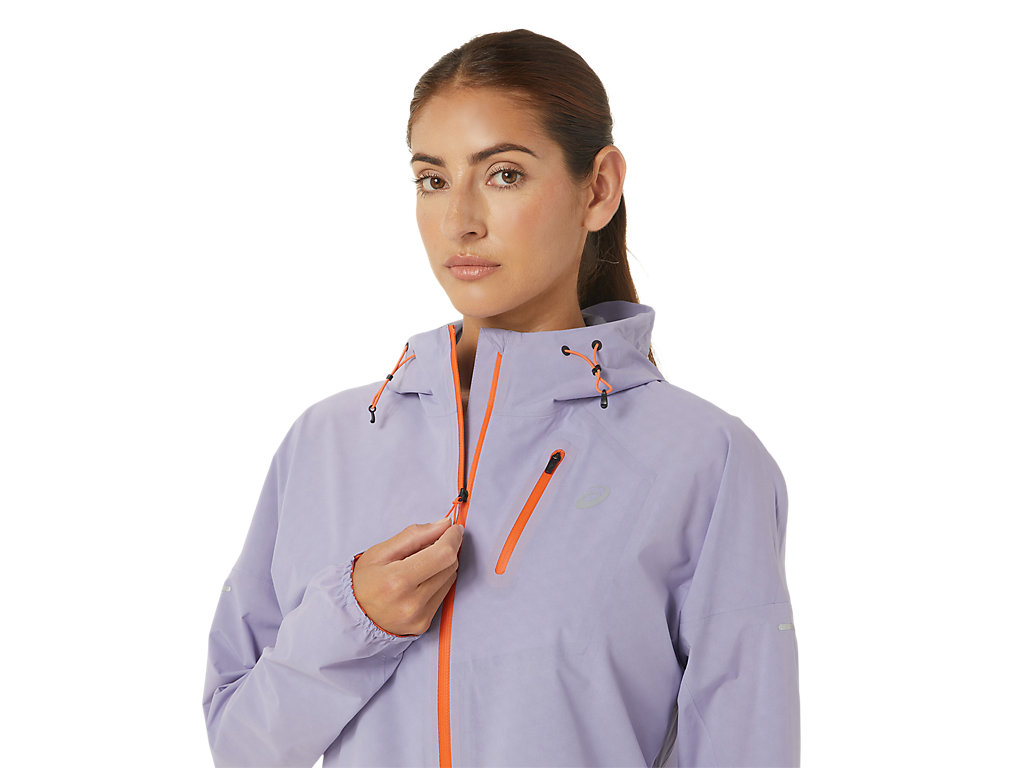 Women's Asics Fujitrail Waterproof Jackets Grey | 0358-PWMGK