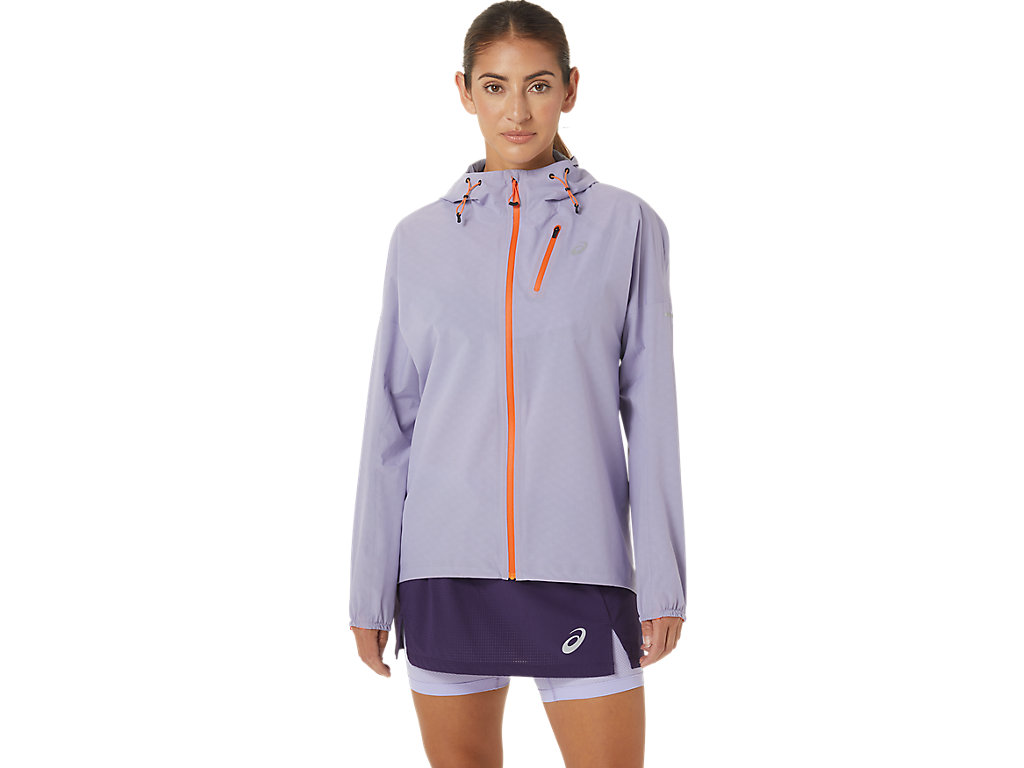 Women\'s Asics Fujitrail Waterproof Jackets Grey | 0358-PWMGK