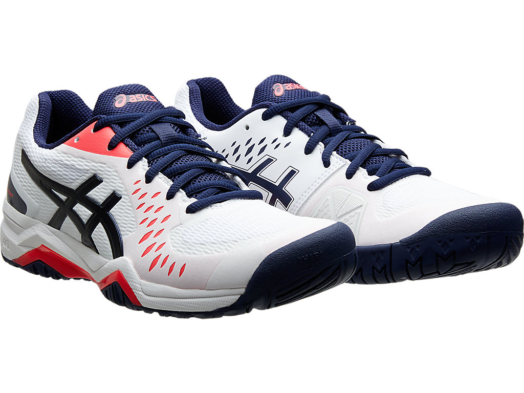 Women's Asics Gel-Challenger 12 Tennis Shoes White / Navy | 0584-ZVGKE