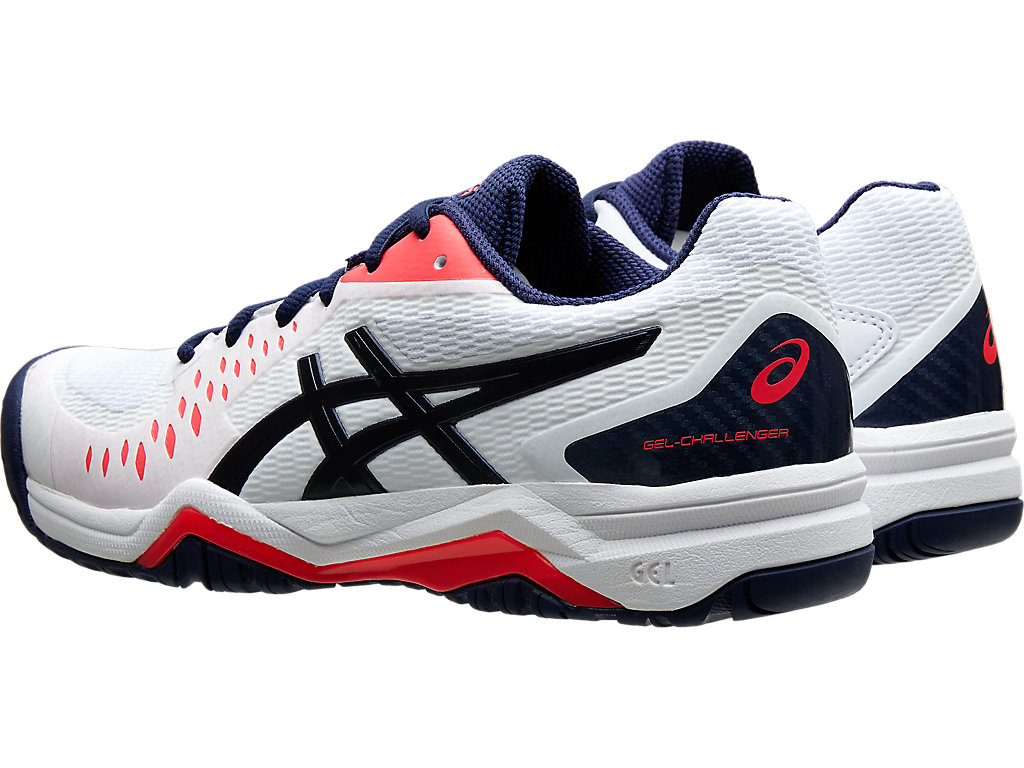 Women's Asics Gel-Challenger 12 Tennis Shoes White / Navy | 0584-ZVGKE