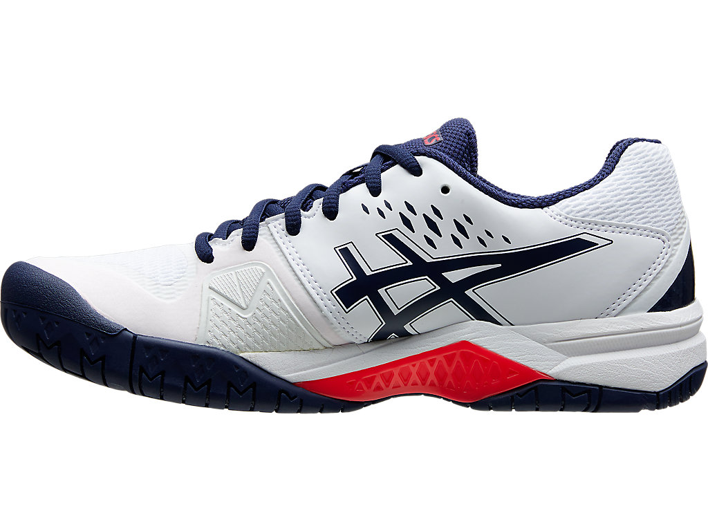 Women's Asics Gel-Challenger 12 Tennis Shoes White / Navy | 0584-ZVGKE