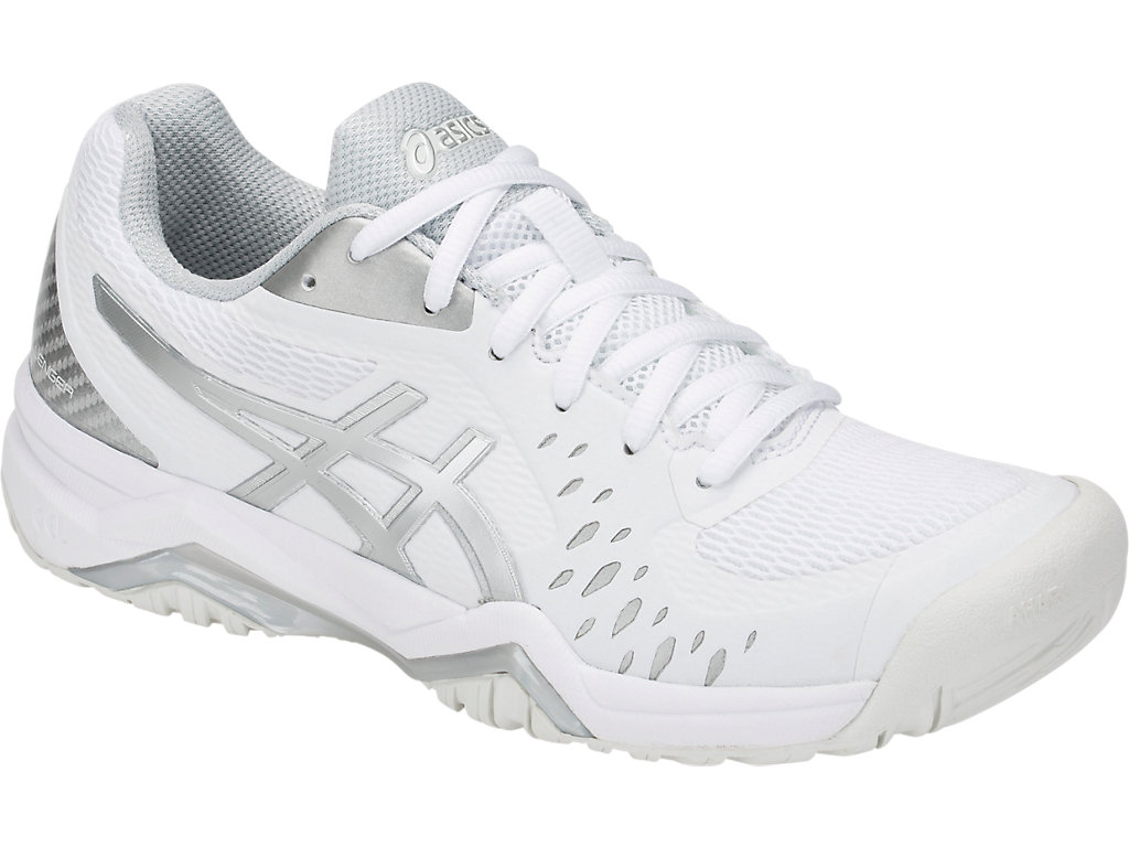 Women's Asics Gel-Challenger 12 Tennis Shoes White / Silver | 6549-FCHQZ