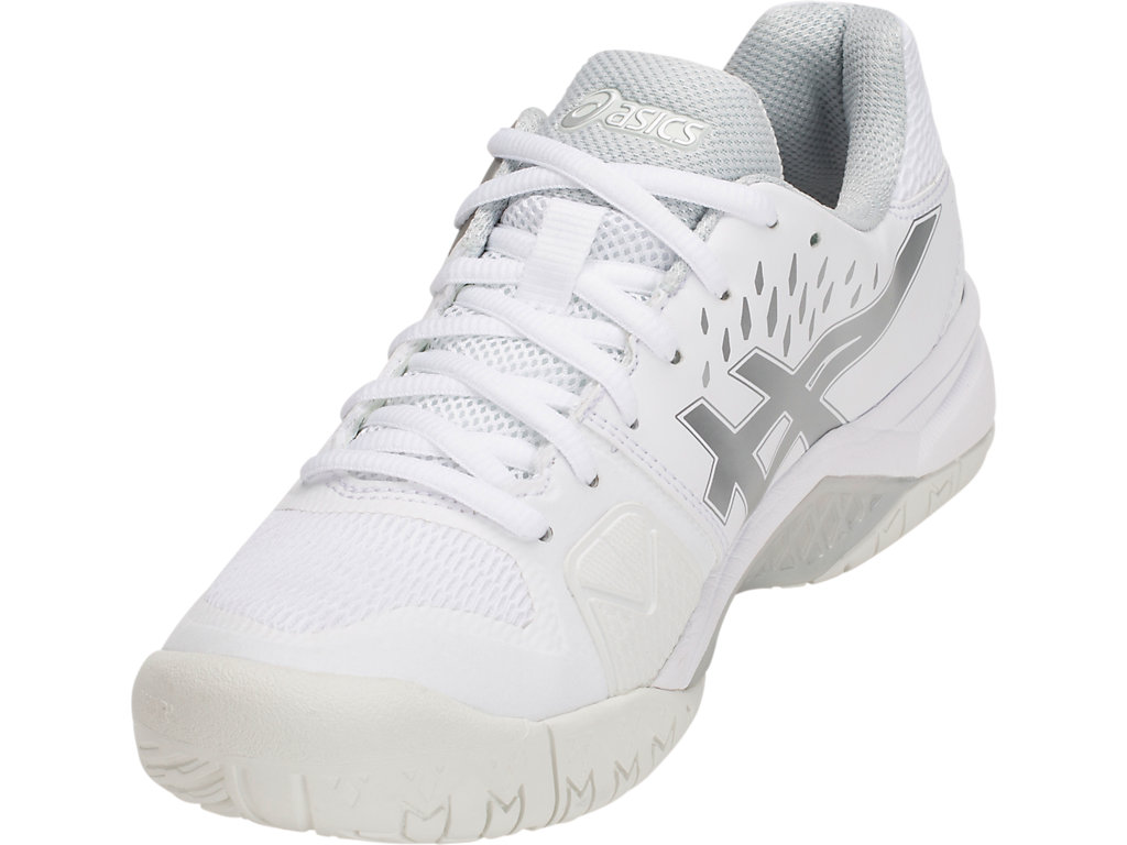 Women's Asics Gel-Challenger 12 Tennis Shoes White / Silver | 6549-FCHQZ