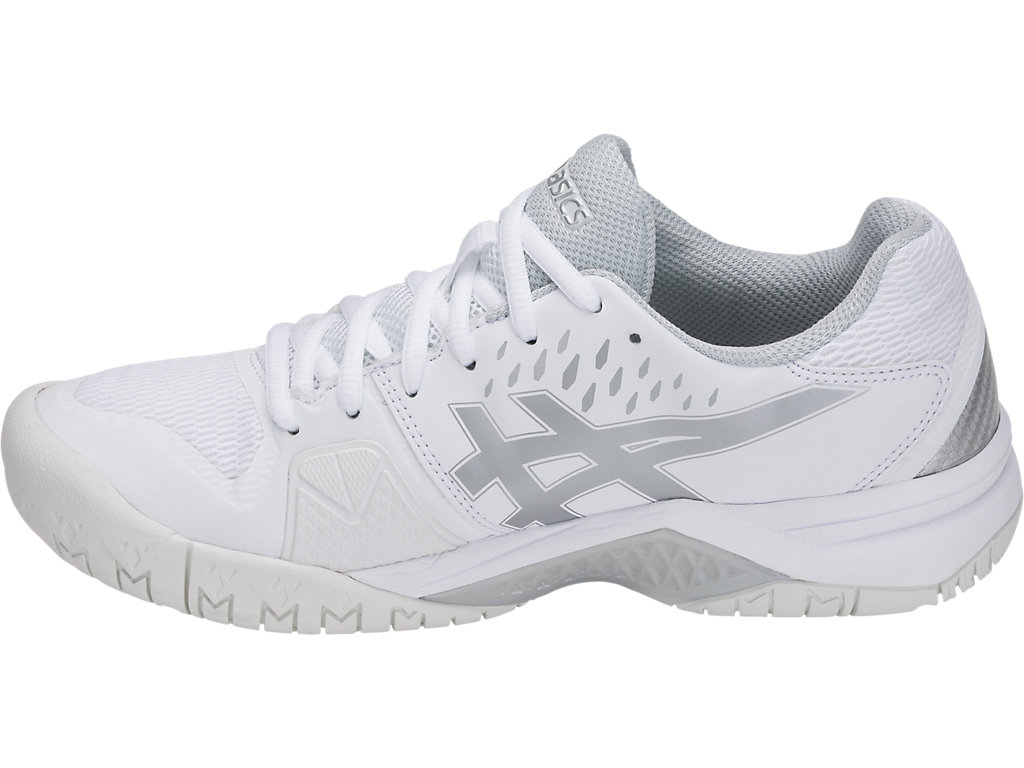 Women's Asics Gel-Challenger 12 Tennis Shoes White / Silver | 6549-FCHQZ