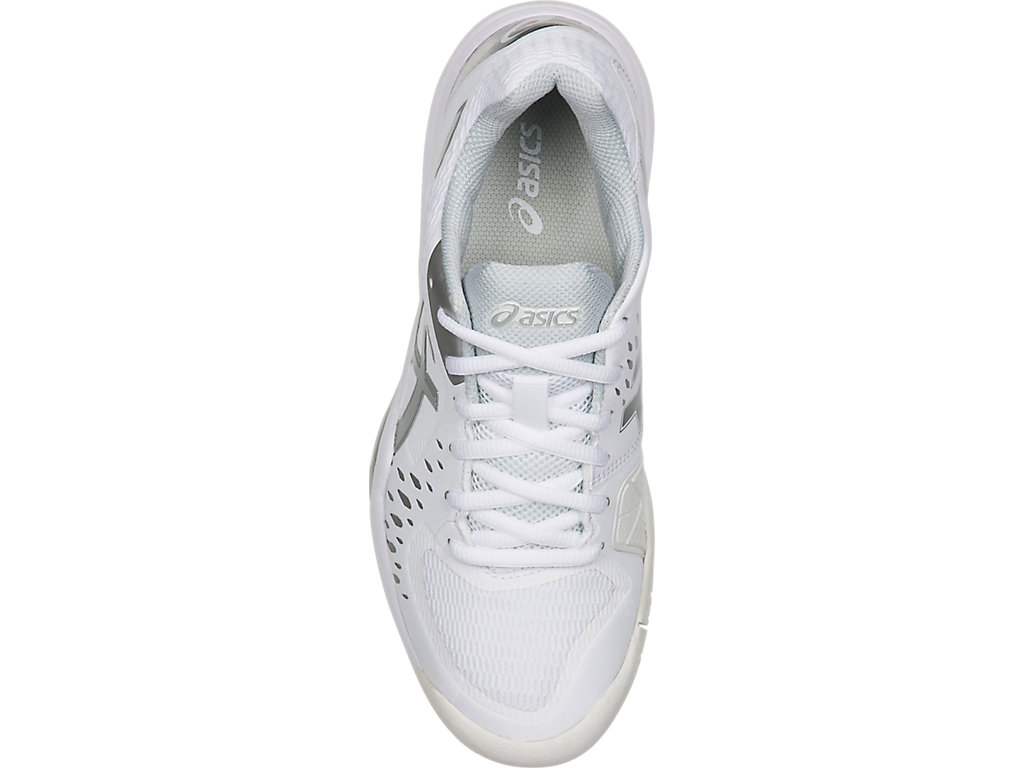 Women's Asics Gel-Challenger 12 Tennis Shoes White / Silver | 6549-FCHQZ