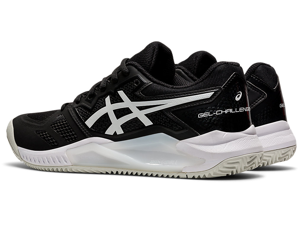 Women's Asics Gel-Challenger 13 Clay Tennis Shoes Black / White | 5369-BMFDN