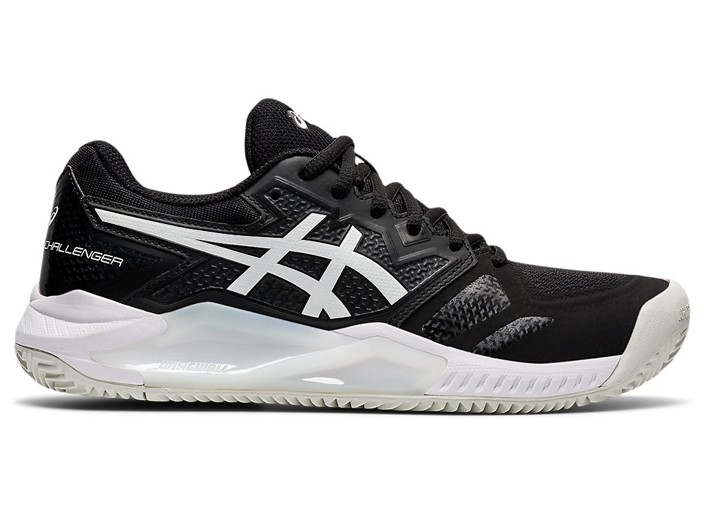 Women\'s Asics Gel-Challenger 13 Clay Tennis Shoes Black / White | 5369-BMFDN