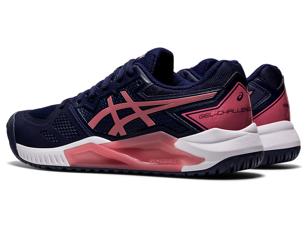 Women's Asics Gel-Challenger 13 Tennis Shoes Navy / Rose | 3189-LIVSO