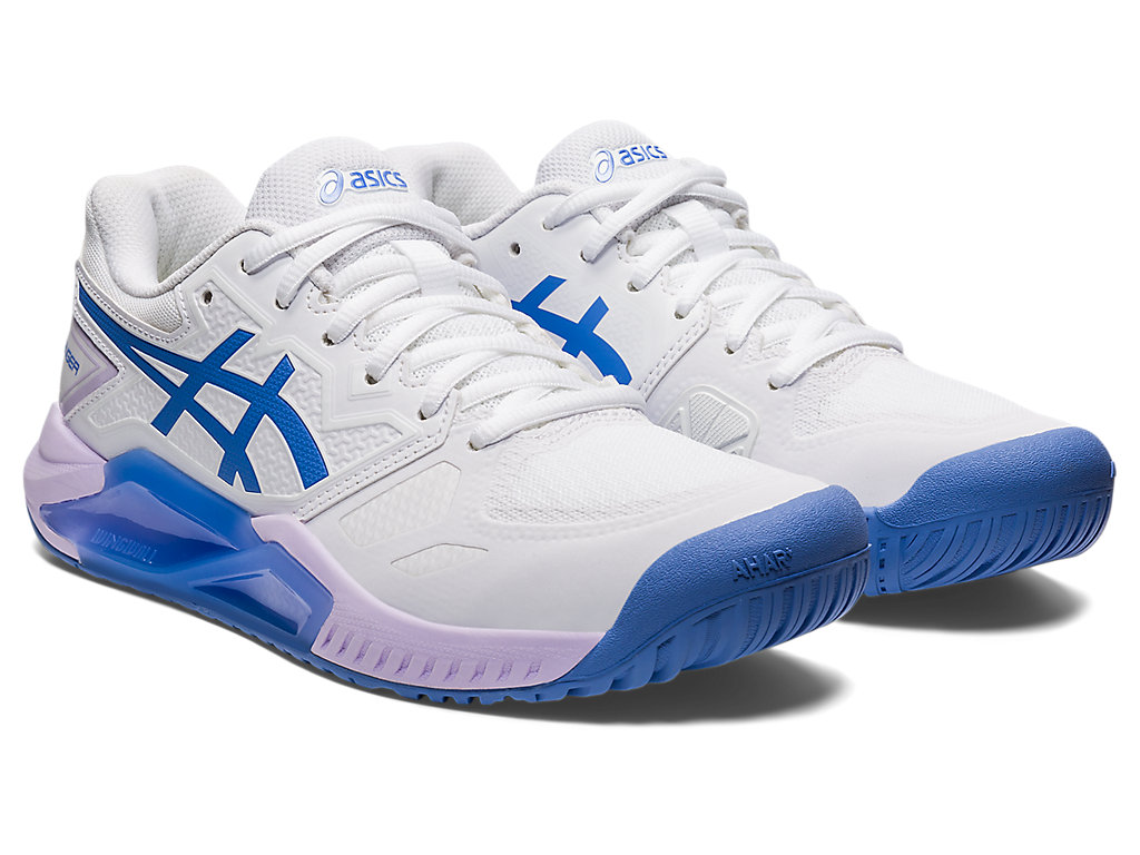 Women's Asics Gel-Challenger 13 Tennis Shoes White / Blue | 7941-PKXVN