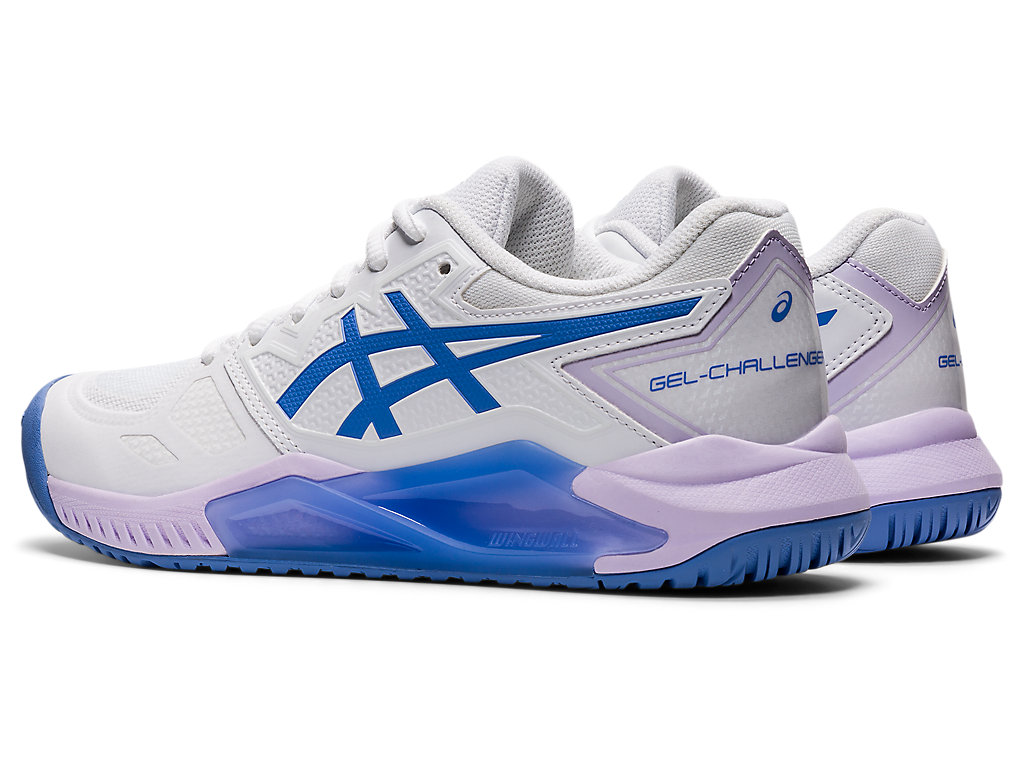 Women's Asics Gel-Challenger 13 Tennis Shoes White / Blue | 7941-PKXVN